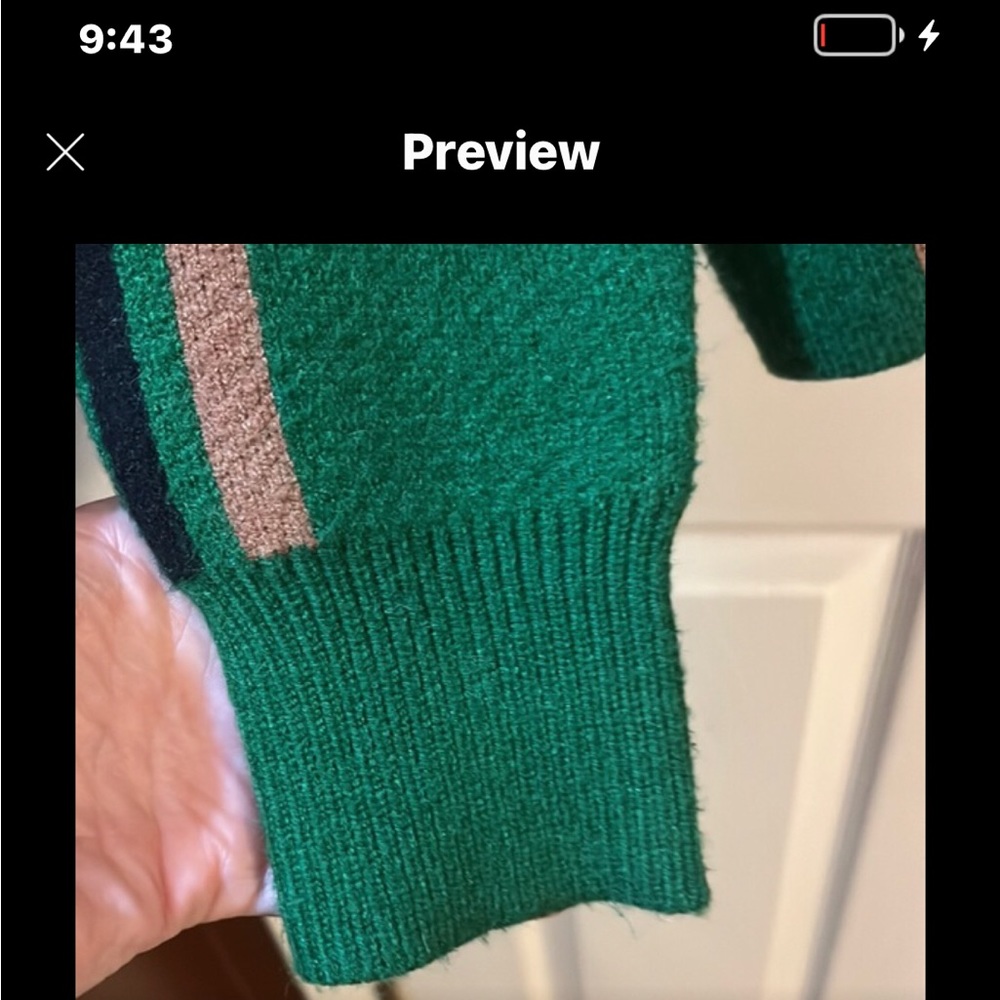 Cardigan Green and Black S/M - Picture 3 of 3